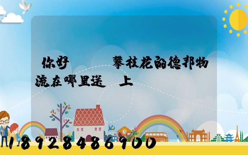 你好!請問攀枝花的德邦物流在哪里送貨上門嗎
