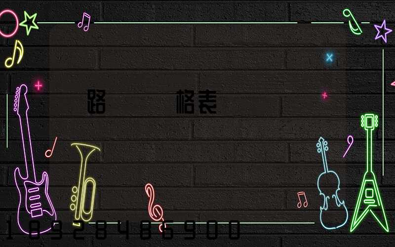 鐵路貨運價格表